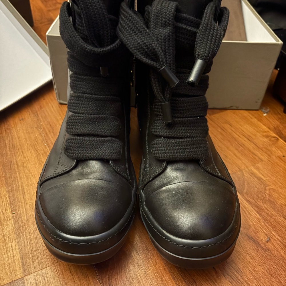 Rick Owens Black Jumbolace Sneakers
